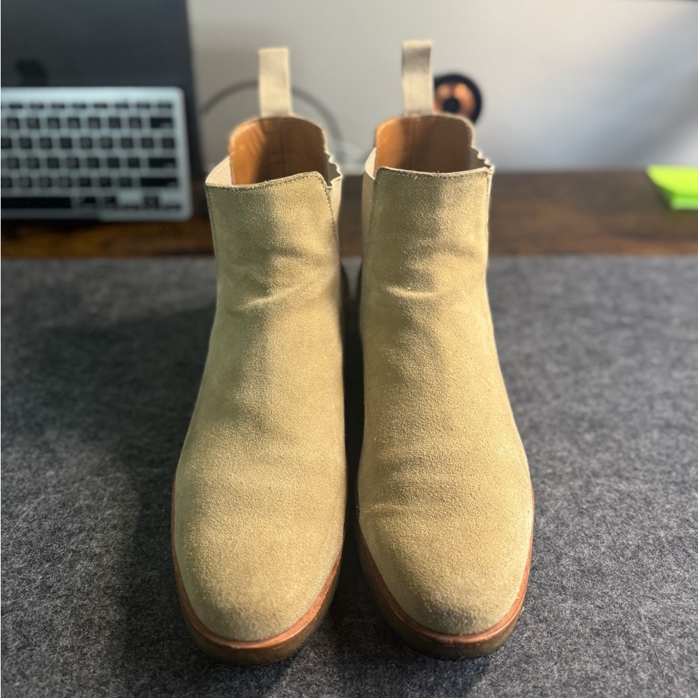MNML Tan Suede Ankle Boots